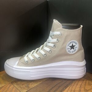Converse Chuck Taylor All Star Move Platform High Beach Stone Sneakers A04365C